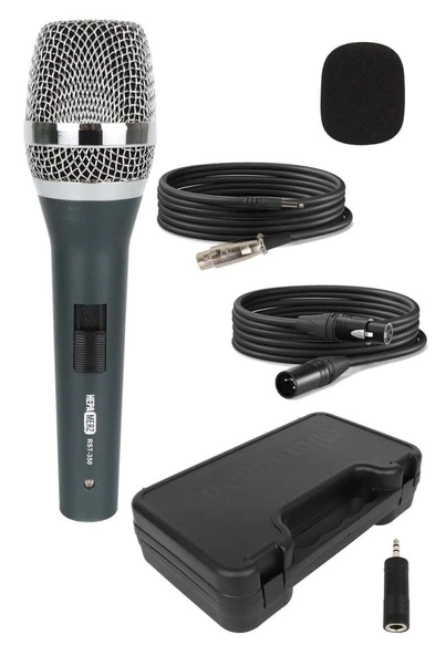Hepa Merz RST-350 Profesyonel Dinamik Cardioid Kablolu EL Mikrofonu Kaliteli (Çanta ve Full Set) ürün görseli 1