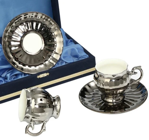 Vitale Side Platin 2li Kahve Fincanı Takımı MTFK.0053 ürün görseli 1