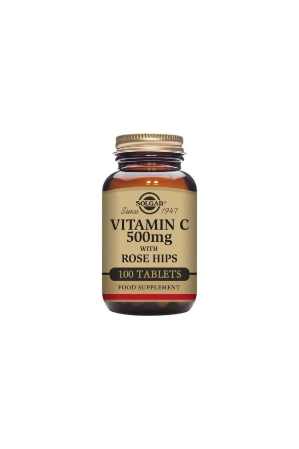 Solgar Vitamin C with Rose Hips 500 mg 100 Tablet ürün görseli 1