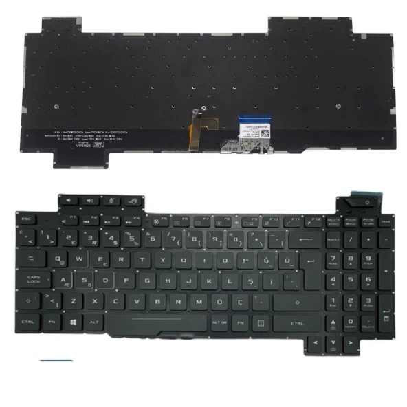 Asus V170146BK1 Klavye Tuş Takımı Siyah TR Işıklı ürün görseli 1