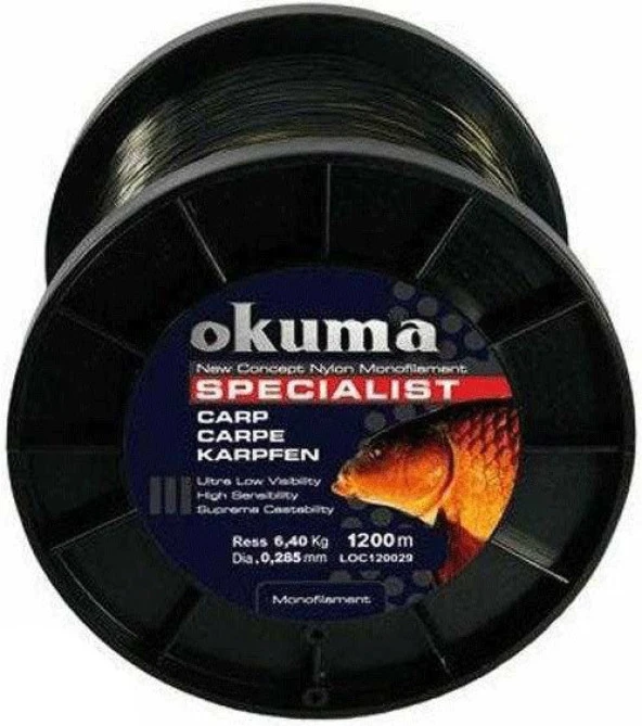 Okuma Carp 1200 mt 22,00 lb 10,0 kg 0,37 mm Camou Misina ürün görseli 1