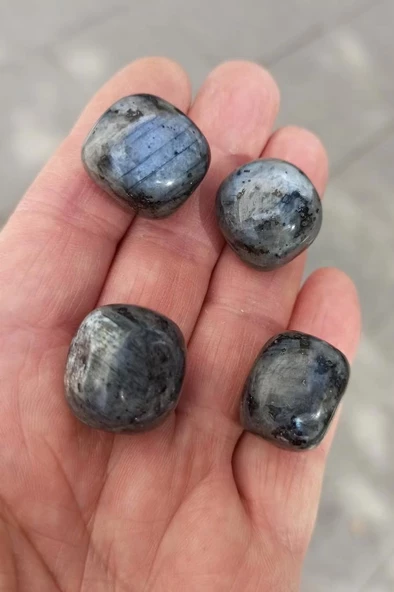 50 Gram Larvikite Taşı Tamburlu Parçalar Siyah Labradorit 664 ürün görseli 1