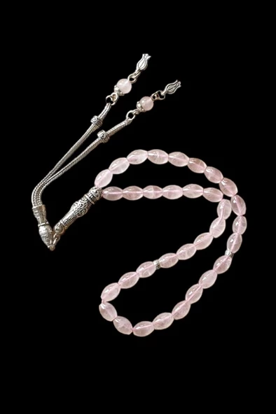 Arpa Kesim Pembe Kuvars Tesbih 641 Rose Quartz ürün görseli 1