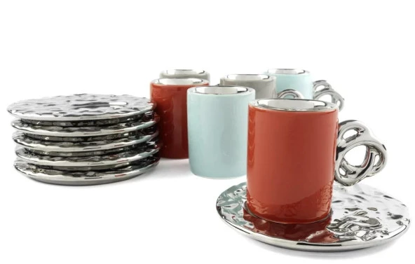 Mikasa Moor Lalin Silver 3 Renkli Asorti Silver 6lı Kahve Fincanı Seti 90cc P353.371289 ürün görseli 1