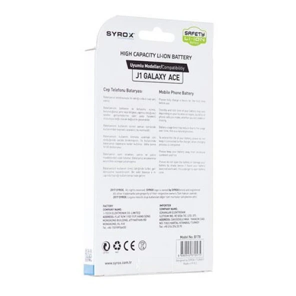 Syrox Samsung J1 Ace Batarya B178 - Resim 4