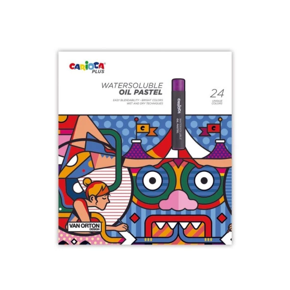 Carioca Plus Watersoluble Yağlı Pastel 24'lü (Suda Çözünür) ürün görseli 1