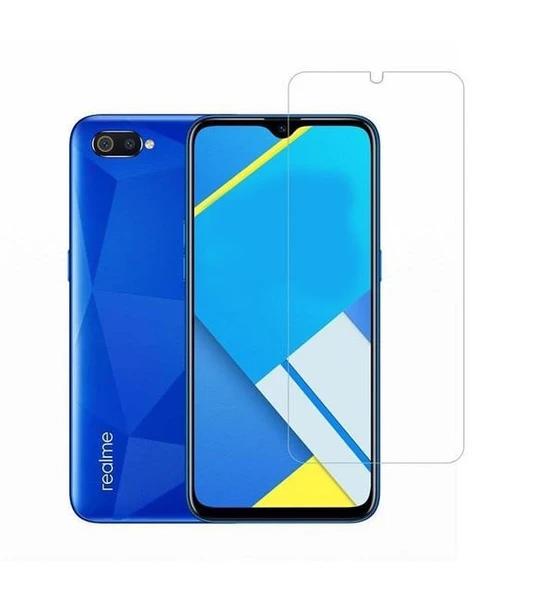 Tonex Realme C2 Uyumlu  Temperli cam 9H sertlik 2.5D Ekran koruyucu ürün görseli 1
