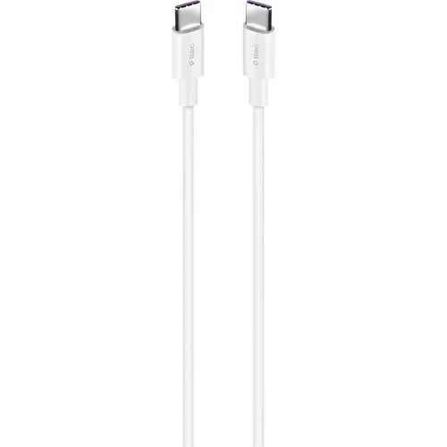 Ttec 2DK47B USB-C - USB-C 30cm 65W PD/QC Hızlı Şarj/Data Kablosu Beyaz ürün görseli 1