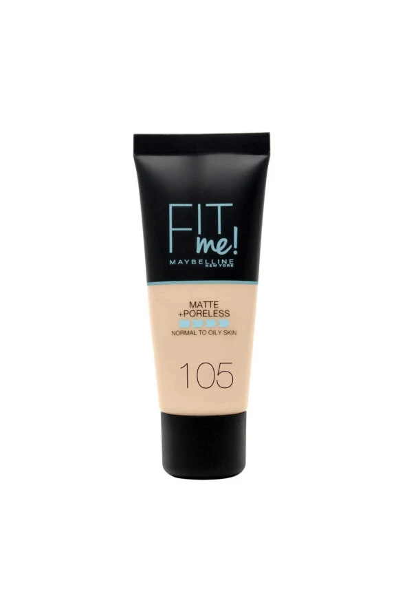 Maybelline New York  Fondöten Fit Me Matte Poreless Foundation 105 Natural Ivory ürün görseli 1