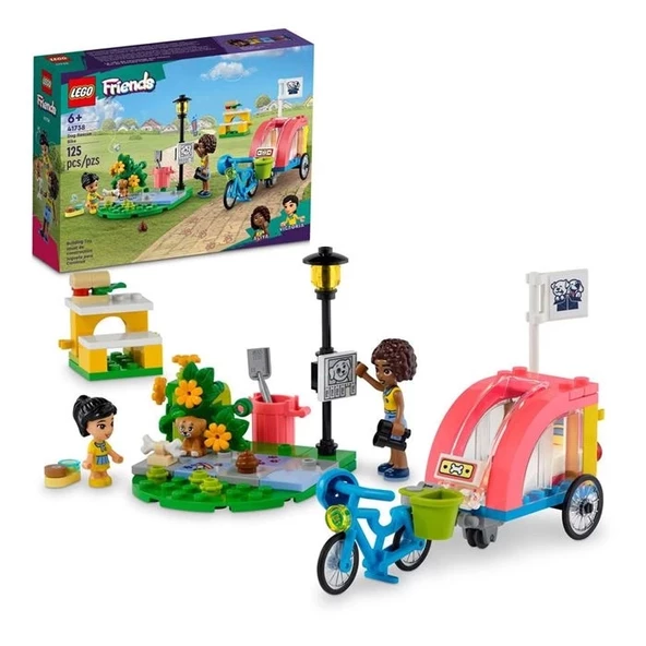 LEGO® Friends Köpek Kurtarma Bisikleti 41738-6 Yaş ve Üzeri Çocuklar için Çıkarılabilir Römorklu Oyuncak Yapım Seti (125 ürün görseli 1