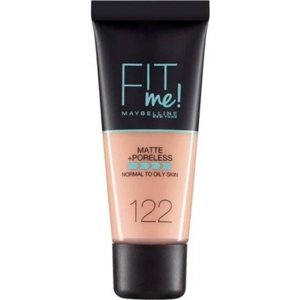 Maybelline New York Fit Me Matte+Poreless Fondöten 122 Creamy Beige ürün görseli 1