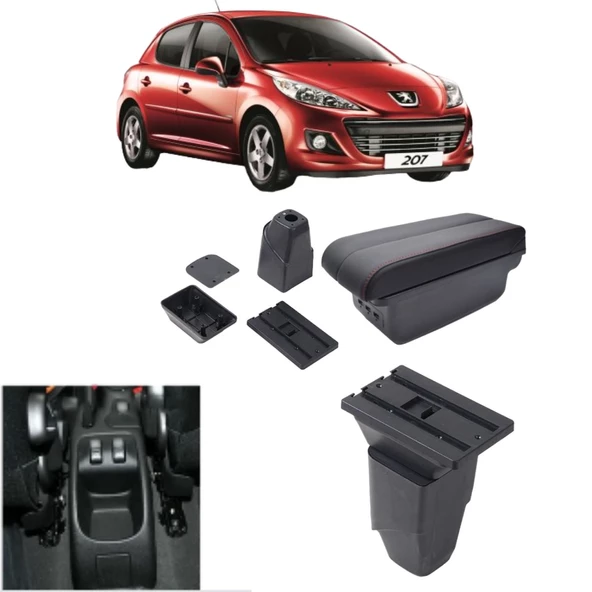 Peugeot 207 2010-2020 Delmesiz Vidasız Kol Dayama Kolçak ürün görseli 1
