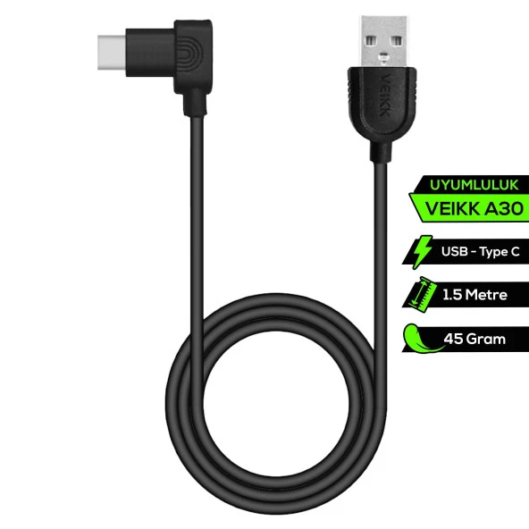 Veikk A30 Grafik Tablet Uyumlu USB to Type-C Kablo - Resim 3