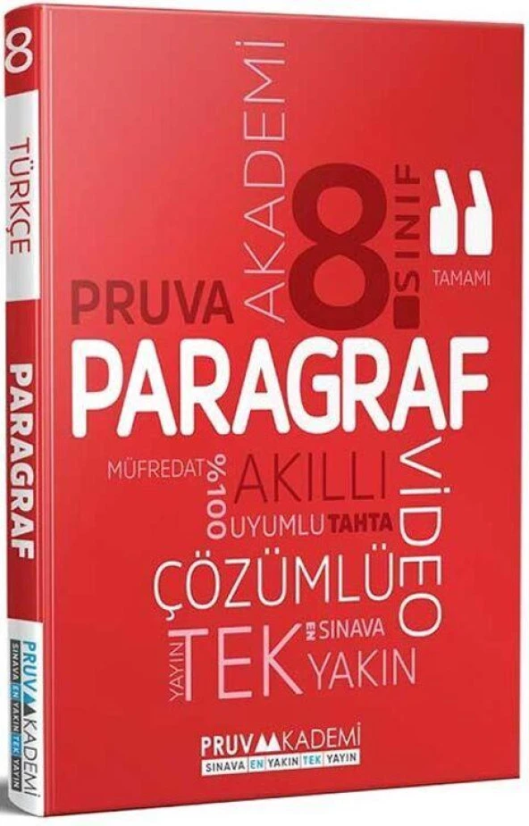 8. Sınıf Paragraf Soru Bankası Pruva Akademi ürün görseli 1