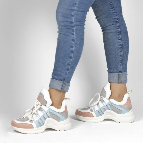 Kadın Renkli Sneakers Ayakkabı ürün görseli 1