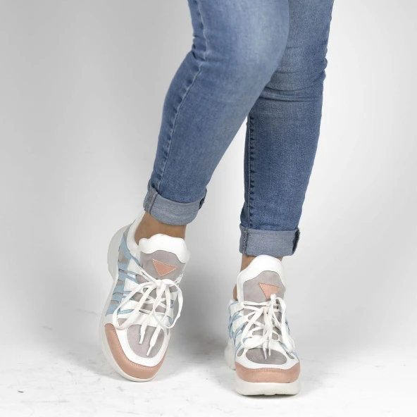 Kadın Renkli Sneakers Ayakkabı - Resim 2
