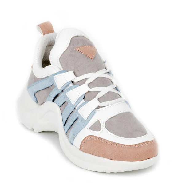 Kadın Renkli Sneakers Ayakkabı - Resim 3