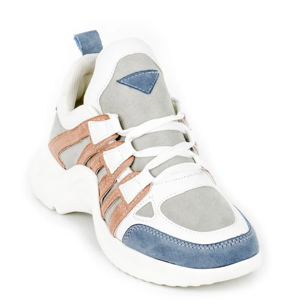 Kadın Renkli Sneakers Ayakkabı - Resim 9