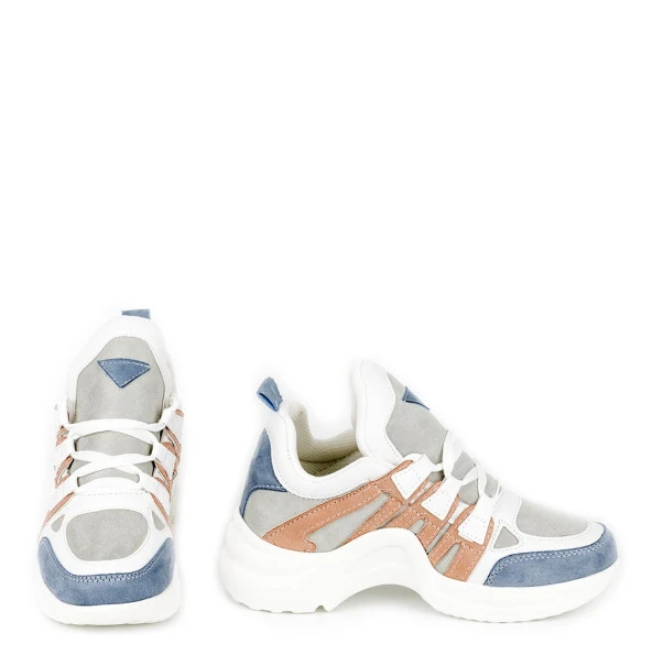 Kadın Renkli Sneakers Ayakkabı - Resim 11