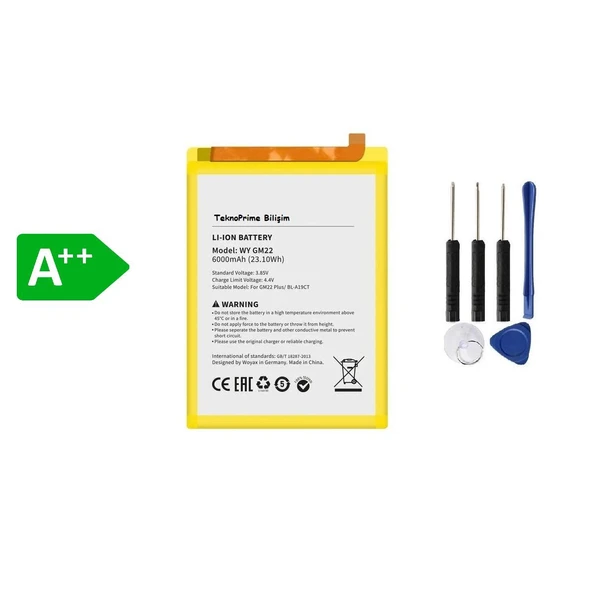 General Mobile GM22 Plus ile Uyumlu İthal Pil ürün görseli 1