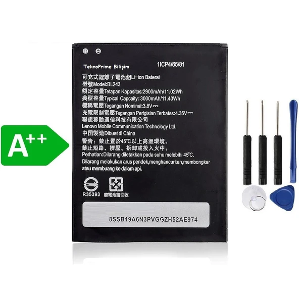 Lenovo A7000 ile Uyumlu İthal Pil BL243 ürün görseli 1