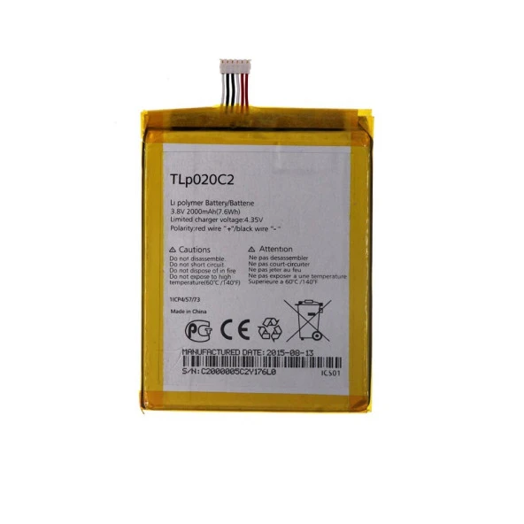 Alcatel İdol 2 ile Uyumlu İthal Pil TLP020C2 ürün görseli 1