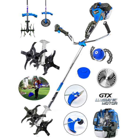 Wacker Pro Germany Technology Fedraght 20 HP Yan Tipi Ot Çim Çalı Biçme Tırpanı + Akrobat Çapa Aparatı ürün görseli 1