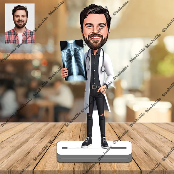 Radyolog 3D Ahşap Biblo,Sevgiliye Hediye,Doğum Günü Hediyesi ürün görseli 1