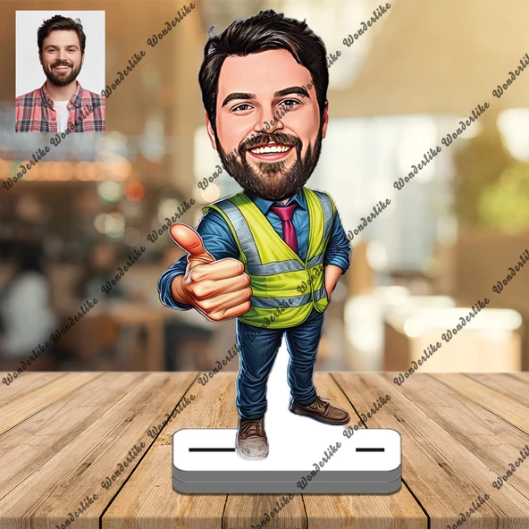 Teknik Personel 3D Ahşap Biblo,Sevgiliye Hediye,Doğum Günü Hedi ürün görseli 1