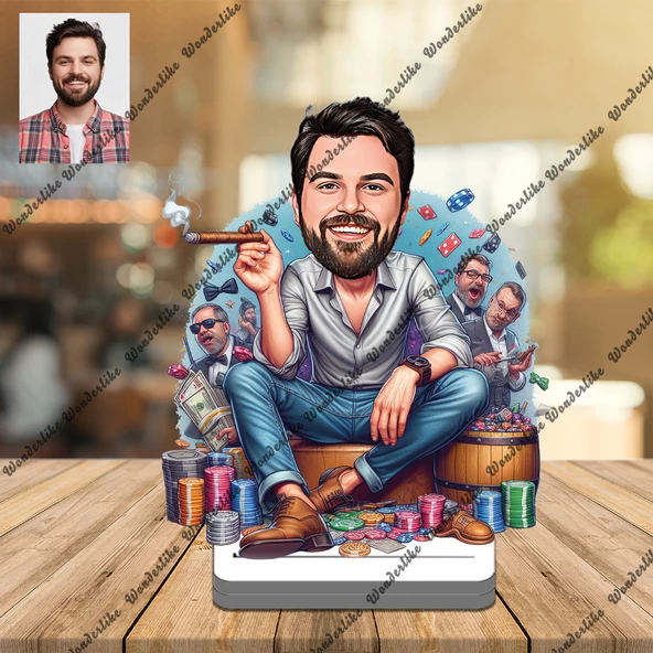 Para Babası 3D Ahşap Biblo,Sevgiliye Hediye,Doğum Günü Hediyesi ürün görseli 1