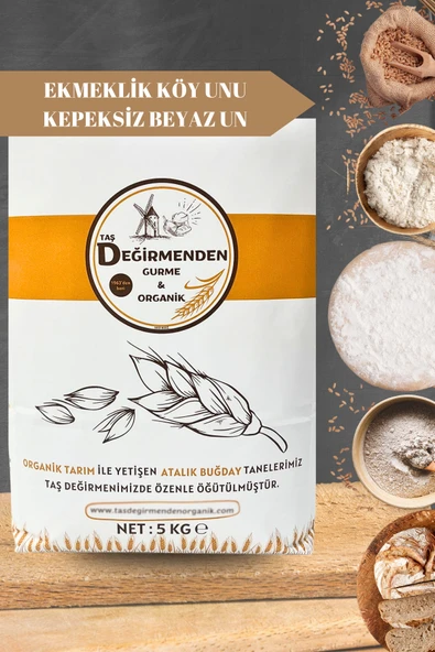 Ekmeklik Köy Unu - Kepeksiz Beyaz Un - 5 Kilo ürün görseli 1