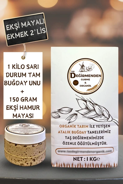 Sarı Durum Tam Buğday Unu - Siyez Ekşi Hamur Mayası ürün görseli 1