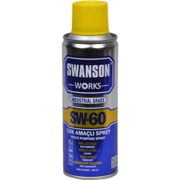 Swanson Works Sw-60 Pas Sökücü 400ml. Korozyon Önleyici Çok Amaçlı Multi Sprey 200 ML ürün görseli 1