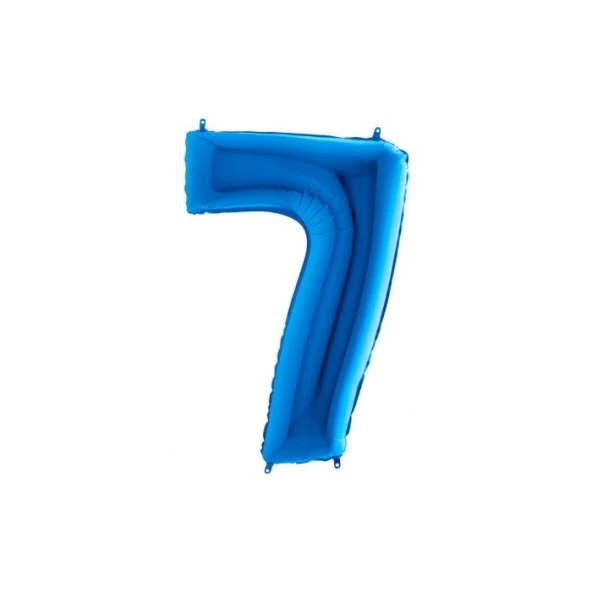 7 Rakam Mavi Folyo Balon 34 inç 80 cm ürün görseli 1
