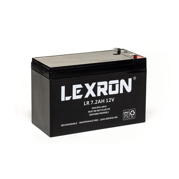 7 AMPER 12V VOLT LEXRON KURU TİP AKÜ ürün görseli 1