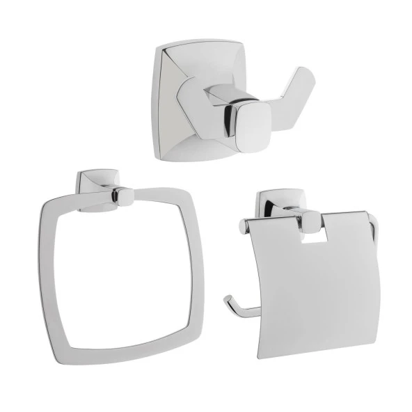 Vitra Base 400 Krom 3 Parça Aksesuar Seti ürün görseli 1