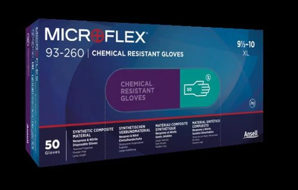 Ansell MICROFLEX 93-260 Kimyasal Dirençli Nitril İş Eldiven L BEDEN - Resim 2
