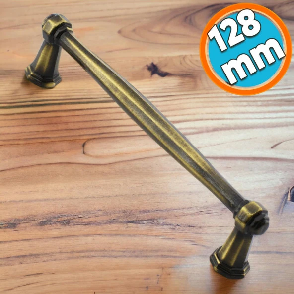 Mobilya Kulp Mutfak Dolabı Çekmece Dolap Kulpları Kapak Kulpu Kulbu Antik Sarı 128 mm Metal ürün görseli 1