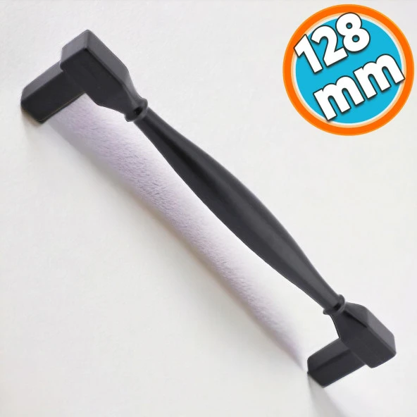 Mobilya Kulp Mutfak Dolabı Çekmece Dolap Kulpları Kapak Kulpu Kulbu Siyah 128 mm Metal ürün görseli 1