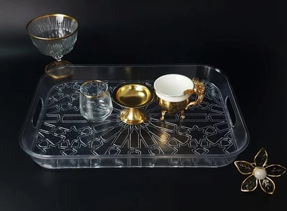 Harmony As143 Saray Dikdörtgen Kristal Tepsi ürün görseli 1