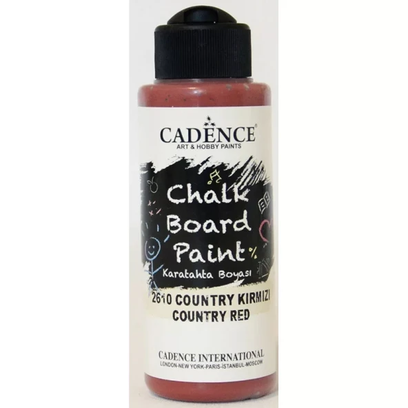 Cadence Chalkboard Paint 120ml Kara Tahta Boyası 2610 Country Kırmızı ürün görseli 1