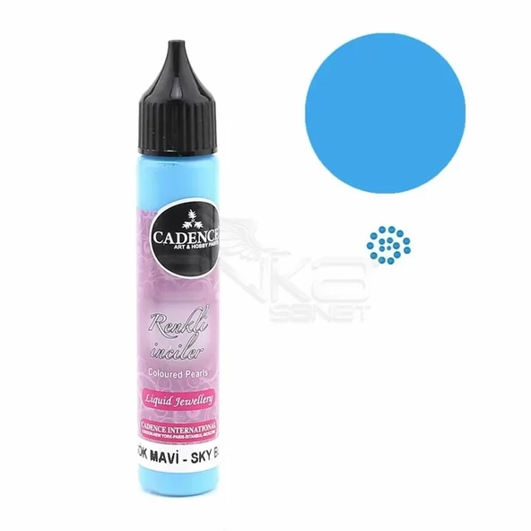 Cadence Renkli İnciler Boyutlu Boya 558 Gök Mavi 25ml ürün görseli 1