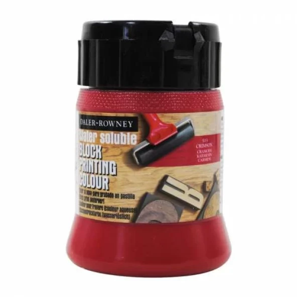 Daler Rowney Water Soluble Blockprint Linol Boyası 250ml 513 Crimson ürün görseli 1
