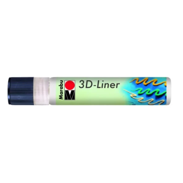Marabu 3D Liner Boyutlu Boncuk Boyası 25ml No:670 Beyaz ürün görseli 1