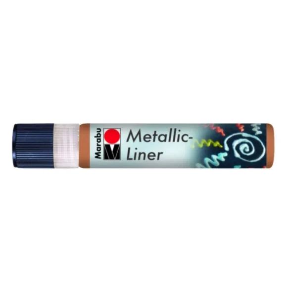 Marabu Metallic Liner Boyutlu Boncuk Boyası 25ml No:787 Metalik Bakır ürün görseli 1