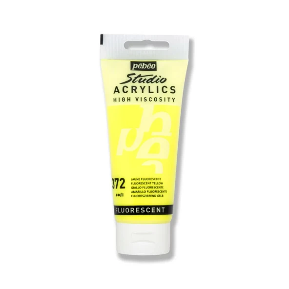 Pebeo Studio Fluo Akrilik 100ml Boya No:372 Yellow ürün görseli 1