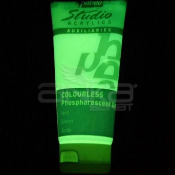 Pebeo Studio Floresan Karanlıkta Parlayan Boya 100ml Green ürün görseli 1