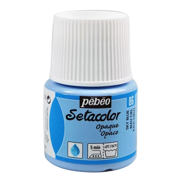 Pebeo Setacolor Opak Kumaş Boyası 86 Sky Blue ürün görseli 1