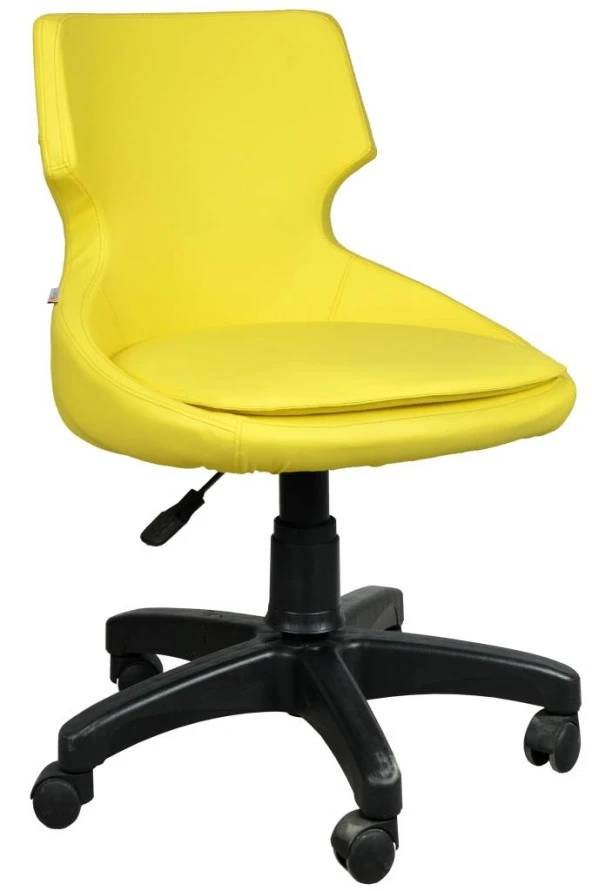 Bürocci Zaga Plastik Ayaklı Çalışma Koltuğu-Sarı-2023B0113 ürün görseli 1