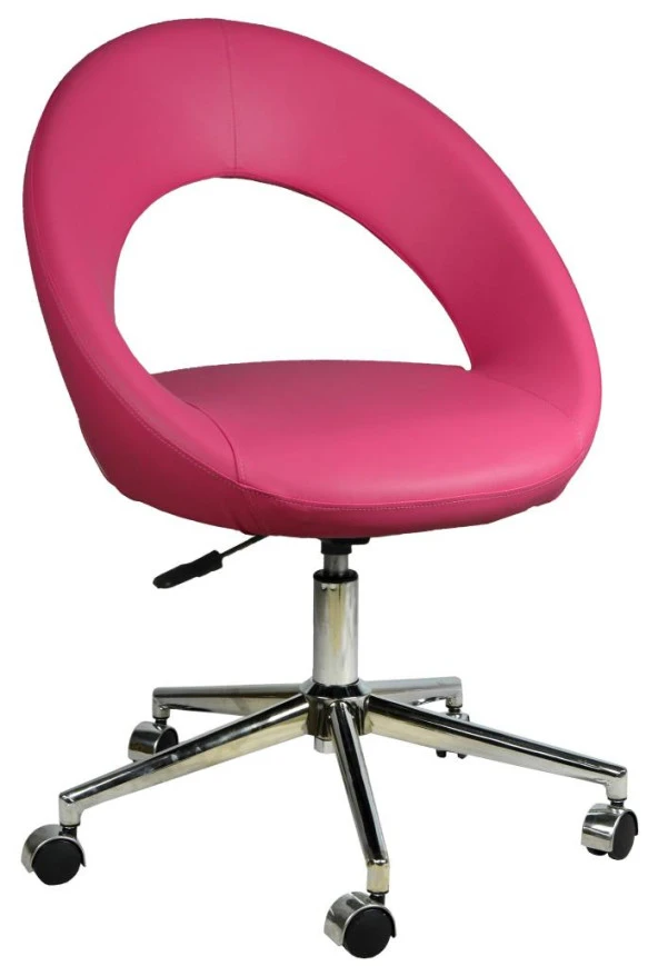 Bürocci Miranda Metal Ayaklı Çalışma Koltuğu-Pembe-2222K0120 ürün görseli 1